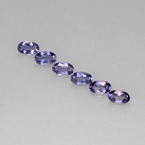 1.18 ct Blue Iolite Gemstone, Iolite Gem in Oval Facet Shape for Sale.
