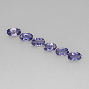 1.21 ct Blue Iolite Gemstone, Iolite Gem in Oval Facet Shape for Sale.