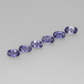 1.21 ct Blue Iolite Stone, Natural Iolite in Oval Facet Shape for Sale