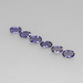1.02 ct Blue Iolite Gemstone, Iolite Gem in Oval Facet Shape for Sale.