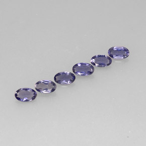 1.02 ct Blue Iolite Stone, Natural Iolite in Oval Facet Shape for Sale