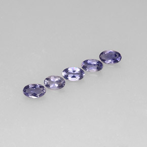 0.94 ct Blue Iolite Stone, Natural Iolite in Oval Facet Shape for Sale