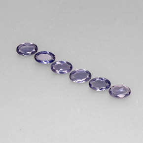0.93 ct Blue Iolite Gemstone, Iolite Gem in Oval Facet Shape for Sale.