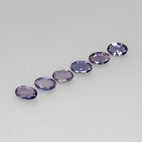0.96 ct Blue Iolite Stone, Natural Iolite in Oval Facet Shape for Sale