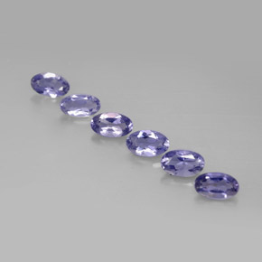 1.13 ct Blue Iolite Gemstone, Iolite Gem in Oval Facet Shape for Sale.