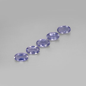 0.86 ct Blue Iolite Gemstone, Iolite Gem in Oval Facet Shape for Sale.
