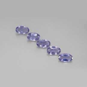 0.86 ct Blue Iolite Stone, Natural Iolite in Oval Facet Shape for Sale
