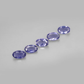 0.88 ct Blue Iolite Gemstone, Iolite Gem in Oval Facet Shape for Sale.