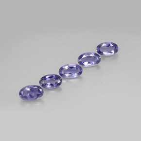 1.05 ct Blue Iolite Gemstone, Iolite Gem in Oval Facet Shape for Sale.