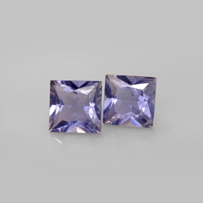 2.79 ct Blue Iolite Stone, Natural Iolite in Princess-Cut Shape for Sale
