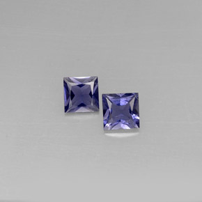 1.59 ct Blue Iolite Gemstone, Iolite Gem in Princess-Cut Shape for Sale.