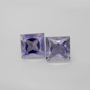 1.96 ct Blue Iolite Gemstone, Iolite Gem in Princess-Cut Shape for Sale.