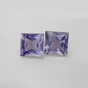 1.96 ct Blue Iolite Stone, Natural Iolite in Princess-Cut Shape for Sale