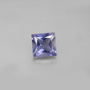 0.86 ct Blue Iolite Gemstone, Iolite Gem in Princess-Cut Shape for Sale.