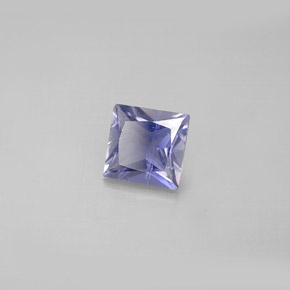 0.82 ct Blue Iolite Stone, Natural Iolite in Princess-Cut Shape for Sale