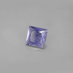 0.79 ct Blue Iolite Stone, Natural Iolite in Princess-Cut Shape for Sale