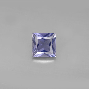 0.94 ct Blue Iolite Gemstone, Iolite Gem in Princess-Cut Shape for Sale.