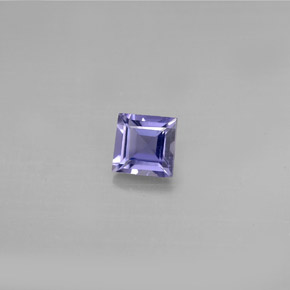 0.55 ct Blue Iolite Gemstone, Iolite Gem in Square Facet Shape for Sale.