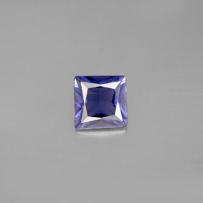 0.70 ct Blue Iolite Gemstone, Iolite Gem in Princess-Cut Shape for Sale.