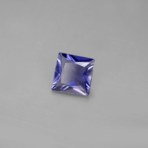 0.70 ct Blue Iolite Stone, Natural Iolite in Princess-Cut Shape for Sale