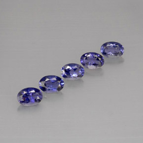 3.72 ct Blue Iolite Stone, Natural Iolite in Oval Facet Shape for Sale