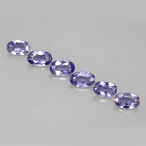 0.94 ct Blue Iolite Gemstone, Iolite Gem in Oval Facet Shape for Sale.