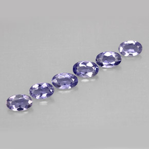 0.94 ct Blue Iolite Stone, Natural Iolite in Oval Facet Shape for Sale