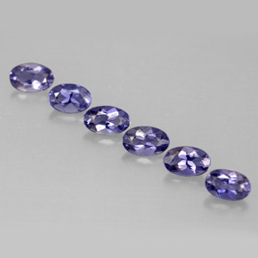 1.05 ct Blue Iolite Gemstone, Iolite Gem in Oval Facet Shape for Sale.