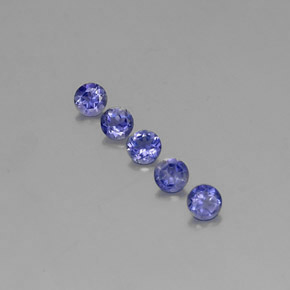 0.99 ct Blue Iolite Gemstone, Iolite Gem in Round Facet Shape for Sale.