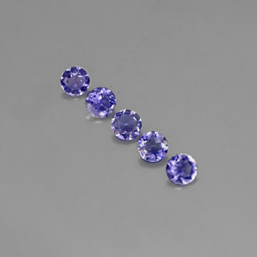 0.89 ct Violet Iolite Gemstone, Iolite Gem in Round Facet Shape for Sale.