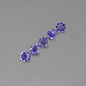 0.89 ct Violet Iolite Stone, Natural Iolite in Round Facet Shape for Sale