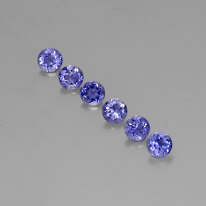 1.35 ct Blue Iolite Gemstone, Iolite Gem in Round Facet Shape for Sale.