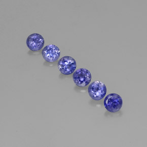 1.52 ct Blue Iolite Gemstone, Iolite Gem in Round Facet Shape for Sale.