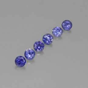 1.52 ct Blue Iolite Stone, Natural Iolite in Round Facet Shape for Sale