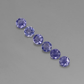 1.14 ct Blue Iolite Gemstone, Iolite Gem in Round Facet Shape for Sale.