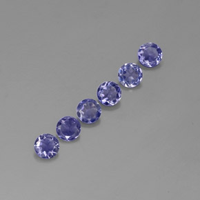 1.14 ct Blue Iolite Stone, Natural Iolite in Round Facet Shape for Sale