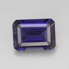 1.23 ct Blue Iolite Gemstone, Iolite Gem in Octagon Facet Shape for Sale.
