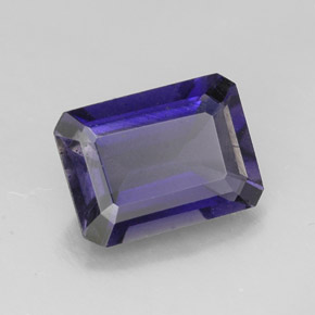 1.23 ct Blue Iolite Stone, Natural Iolite in Octagon Facet Shape for Sale