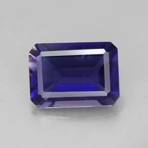 1.08 ct Blue Iolite Gemstone, Iolite Gem in Octagon Facet Shape for Sale.
