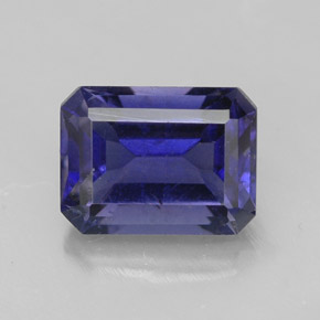 1.60 ct Blue Iolite Gemstone, Iolite Gem in Octagon Facet Shape for Sale.