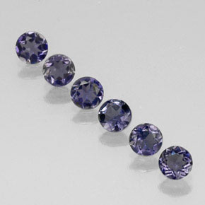 1.14 ct Blue Iolite Gemstone, Iolite Gem in Round Facet Shape for Sale.