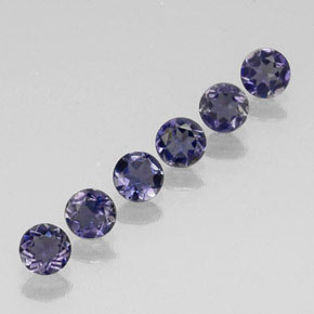 1.14 ct Blue Iolite Stone, Natural Iolite in Round Facet Shape for Sale