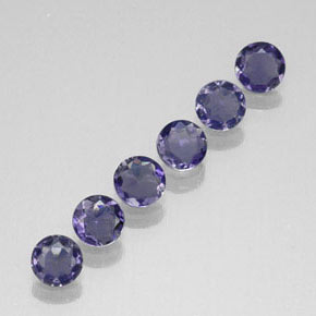 1.04 ct Blue Iolite Stone, Natural Iolite in Round Facet Shape for Sale