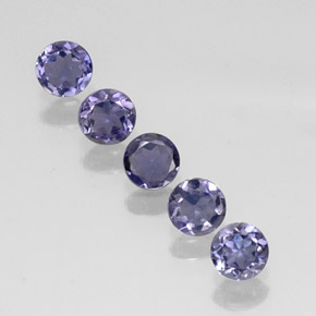 0.96 ct Blue Iolite Gemstone, Iolite Gem in Round Facet Shape for Sale.