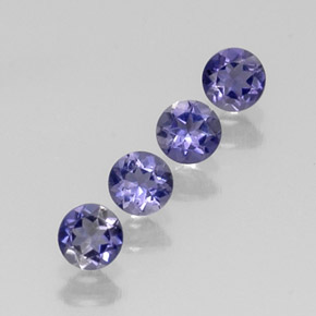0.83 ct Blue Iolite Stone, Natural Iolite in Round Facet Shape for Sale