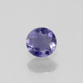 0.18 ct Blue Iolite Gemstone, Iolite Gem in Round Facet Shape for Sale.