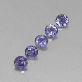 1.16 ct Blue Iolite Stone, Natural Iolite in Round Facet Shape for Sale