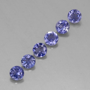 1.41 ct Blue Iolite Stone, Natural Iolite in Round Facet Shape for Sale
