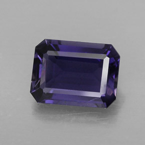 1.27 ct Violet Iolite Gemstone, Iolite Gem in Octagon Facet Shape for Sale.