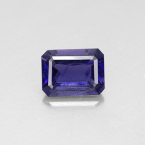 1.35 ct Blue Iolite Gemstone, Iolite Gem in Octagon Facet Shape for Sale.
